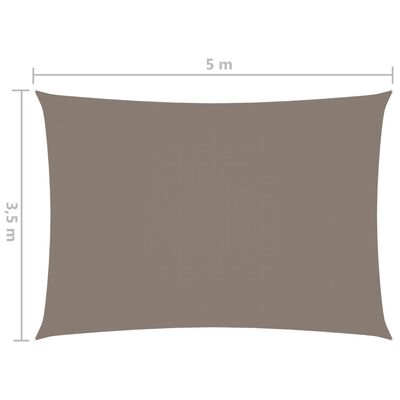 vidaXL Jedro protiv sunca od tkanine pravokutno 3,5 x 5 m smeđe-sivo