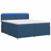 vidaXL Boxspring krevet s madracem Plava 200 x 200 cm Tkanina