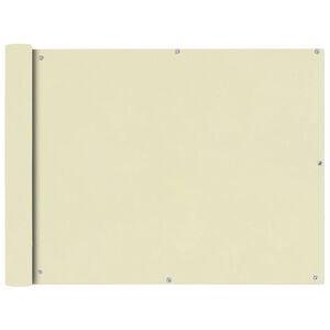 vidaXL Balkonska Za&scaron;tita Oxford Tkanina Krem boje 90x400 cm