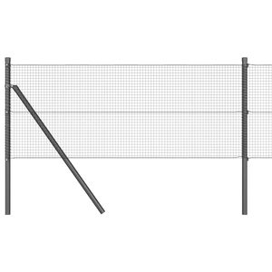 vidaXL Stup za ogradu Siva