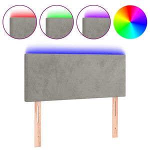 vidaXL LED uzglavlje svjetlosivo 80 x 5 x 78/88 cm bar&scaron;unasto