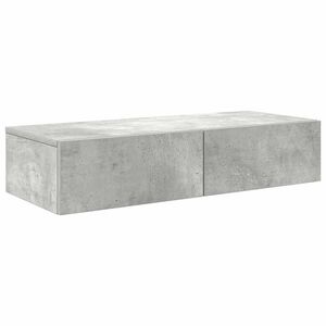 vidaXL Zidna polica s ladicama beton siva 80x33x17cm konstruirano drvo