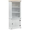 vidaXL Highboard Bijelo 74 x 38 x 170 cm Čvrsto borovo drvo