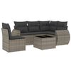 vidaXL 6-dijelni set vrtnih sofa od poliratana s jastucima sivi