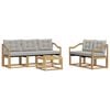 vidaXL Set vanjskih sofa 6 kom. Bijela i svjetlosiva
