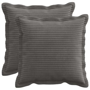 vidaXL Presvlaka za jastuk 2 kom. HOUTEN Tamnosiva 30 x 30 cm Kord
