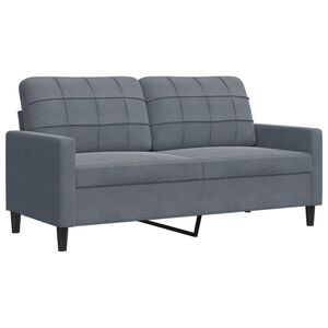 vidaXL Dvosjed tamnosivi 140 cm bar&scaron;unasti