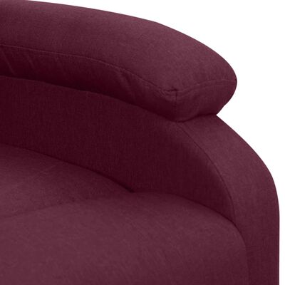 vidaXL Masažna fotelja na podizanje od tkanine ljubičasta