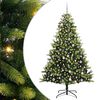 vidaXL Umjetno savitljivo božićno drvce s 300 LED dioda Zelena 240 cm