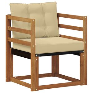 vidaXL Vanjski kauč Čvrsto drvo akacije i Textilene Prirodna