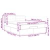 vidaXL Otomanski krevet s madracem i LED tamnosmeđi 140x190 cm tkanine