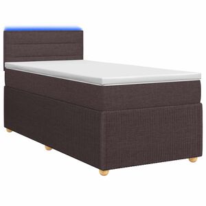 vidaXL Boxspring krevet s madracem Tamno smeđa 80 x 200 cm Tkanina