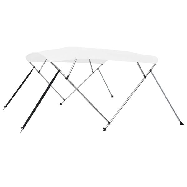 vidaXL Tenda bimini s 4 luka bijela 243 x 210 x 137 cm