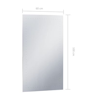 vidaXL Kupaonsko LED zidno ogledalo 60 x 100 cm