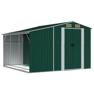 vidaXL Vrtno spremi&scaron;te zeleno 277 x 279 x 179 cm od pocinčanog čelika
