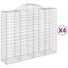 vidaXL Lučne gabionske ko&scaron;are 4 kom 200x50x160/180cm pocinčano željezo