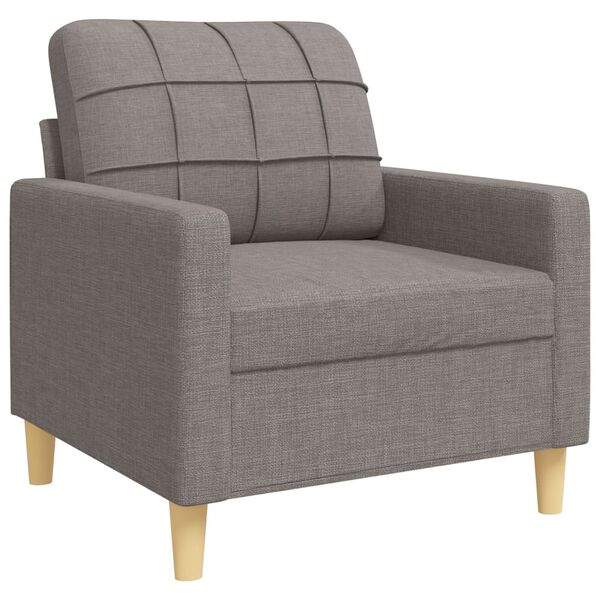 vidaXL 4-dijelni set sofa s tabureom smeđesivi od tkanine