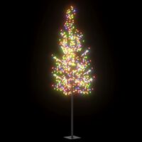 vidaXL Božićno drvce sa 600 LED šarenih žarulja cvijet trešnje 300 cm