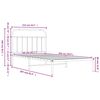 vidaXL Metalni okvir kreveta uzglavlje i podnožje bijeli 107x203 cm