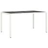 vidaXL Vrtni stol za obedovanje Bijelo 150 x 90 x 75 cm Poli ratan