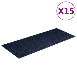vidaXL Prostirke za stepenice samoljepljive 15 kom 60x25 cm tamnoplave pravokutne