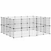 vidaXL Kavez za ljubimce s 36 panela i vratima crni 175 x 140 x 70 cm čelični