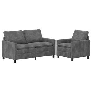 vidaXL Set sofe 2 kom. Svjetlosiva Poliester