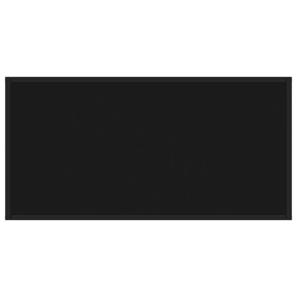 vidaXL Stolić za kavu crni s crnim staklom 100 x 50 x 35 cm