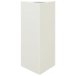 vidaXL Vrtna sadilica bijela trokutasta 40x34,5x75 cm čelična