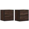 vidaXL Zidni noćni ormarići 2 kom smeđi hrast 40x31x39,5 cm