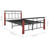 vidaXL Okvir za krevet od metala i masivne hrastovine 120 x 200 cm