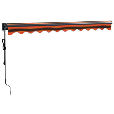 vidaXL Automatska tenda na uvlačenje narančasto-smeđa 3 x 2,5 m