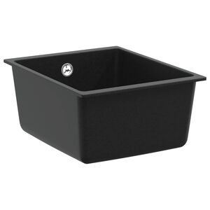 vidaXL Umivaonik 80% kvarc i 20% smola 370 x 460 mm Crna
