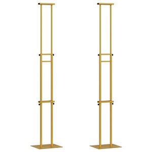 vidaXL Stalci za sajmove 2 kom. Zlatno 30 x 23,5 x 210 cm Čelik