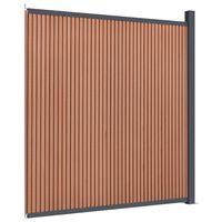 vidaXL Panel za ogradu smeđi 173 x 186 cm WPC