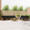 vidaXL Set vanjskih sofa s jastukom 8 pcs Prirodna i crna