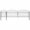 vidaXL Vrata Ograde za Vrt s Arhivnim Vrh ASSEN 500 x 75 cm Čelik Siva