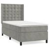 vidaXL Box spring krevet s madracem svjetlosivi 90x190 cm bar&scaron;unasti