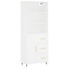 vidaXL Visoka komoda bijela 69,5x34x180 cm konstruirano drvo
