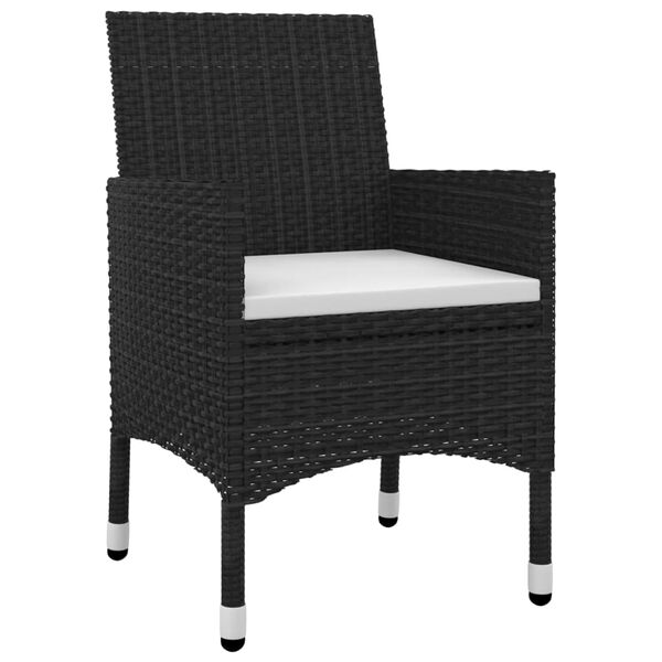 vidaXL 7-dijelni vrtni blagovaonski set s jastucima poliratan i staklo