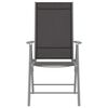 vidaXL 3-dijelni bistro set od aluminija i tekstilena srebrni