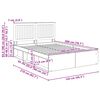 vidaXL Krevetna konstrukcija s uzglavljem Dimljeni hrast 140 x 200 cm