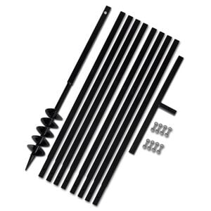 Ručna burgija za zemlju sa ručkom 100 mm i produžnom cijevi 9 m čelik