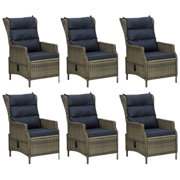 vidaXL 7-dijelni vrtni blagovaonski set od poliratana smeđi