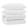 vidaXL Duvet s jastucima s jastukom 3 kom. Bijela Mikrovlakna