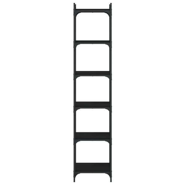 vidaXL Regal za knjige sa 6 razina crni 40x30x188 cm konstruirano drvo