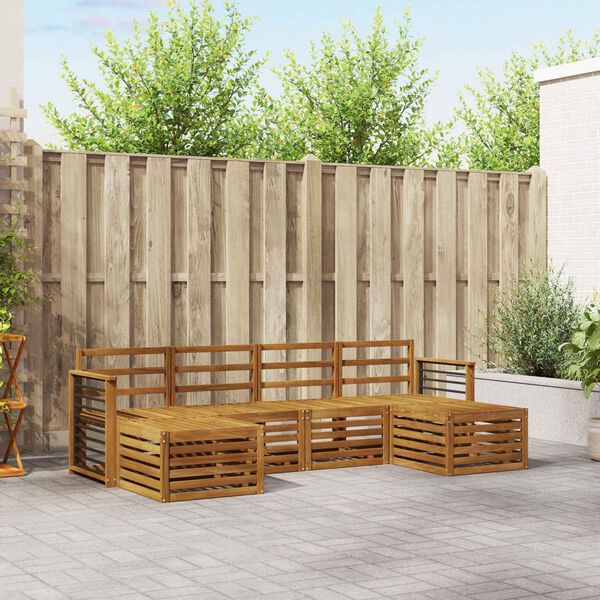 vidaXL Setovi sofa 6 pcs Prirodna Čvrsto drvo akacije