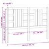 vidaXL Uzglavlje za krevet sivo 141 x 4 x 100 cm od masivne borovine
