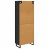 vidaXL Highboard Crni hrast 69,5 x 34 x 180 cm Konstruirano drvo