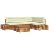 vidaXL Set vanjskih sofa s jastukom 5 Komad Prirodna i krem
